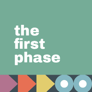 Button to navigate to "The first phase" section. Text with decoration.